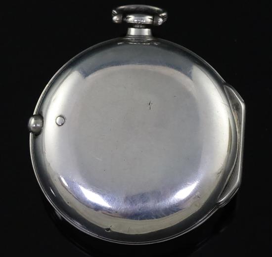 A George III silver pair cased keywind verge pocket watch by John Paxton, St Neots,